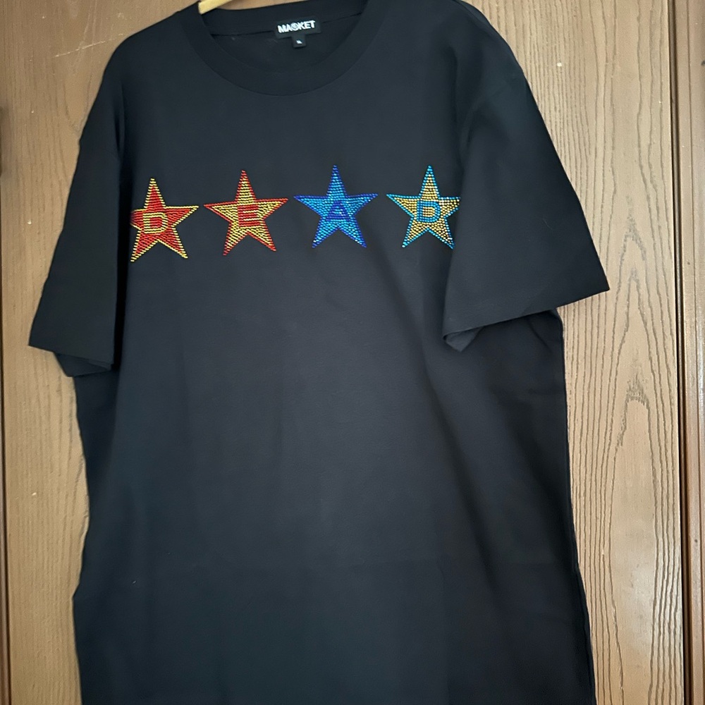 Grateful Dead Market Black Short Sleeve Tee with Star Design